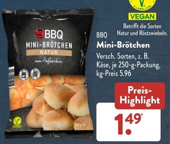 Aldi Süd BBQ Mini Brötchen 250 g Packung Angebot