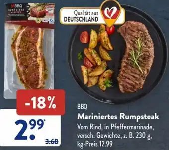 Aldi Süd BBQ Mariniertes Rumpsteak Angebot