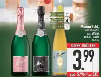 E-Center Mumm sekt, oder wein Angebot