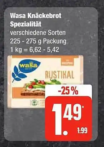 Edeka Frischemarkt Wasa knäckebrot spezialität Angebot