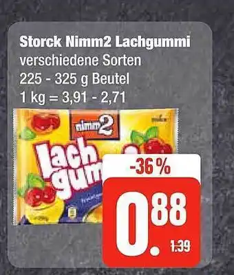 Edeka Frischemarkt Storck nimm2 lachgummi Angebot