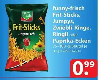 Famila Nord Ost Funny-frisch frit-sticks, jumpys, zwiebli-ringe, ringli oder paprika-ecken Angebot