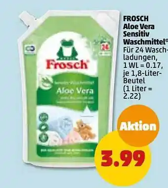 PENNY Frosch aloe vera sensitiv waschmittel Angebot