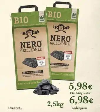 LPG Biomarkt Bio nero grillkohle Angebot