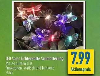 diska Led solar lichterkette schmetterling Angebot