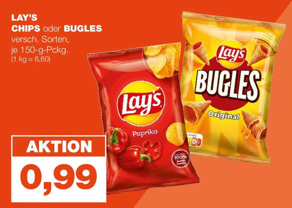 Lay's Chips o. Bugles 150g Angebot bei mein real