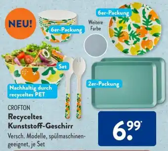 Aldi Süd Crofton Recyceltes Kunststoff Geschirr Angebot