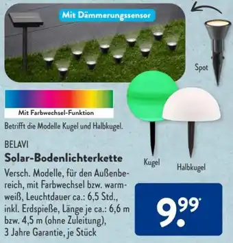 Aldi Süd Belavi Solar Bodenlichterkette Angebot