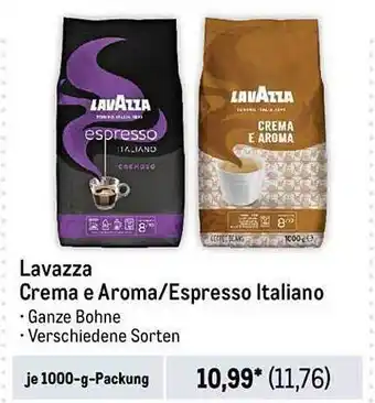 METRO Lavazza crema e aroma-espresso italiano Angebot