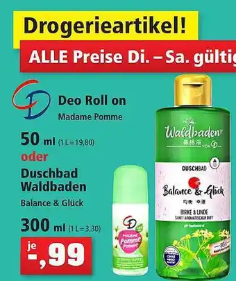 Thomas Philipps Deo roll on oder duschbad waldbaden Angebot