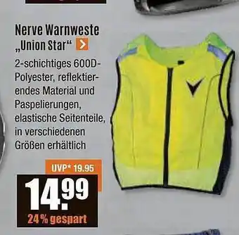 V Baumarkt Nerve warnweste union star Angebot