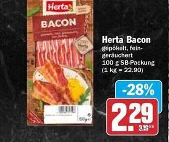 Hit Herta bacon Angebot