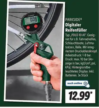 Lidl Parkside digitaler reifenfüller Angebot