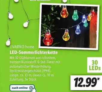 Lidl Livarno home led-sommerlichterkette Angebot