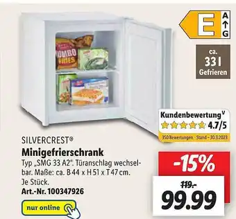 Lidl Silvercrest minigefrierschrank Angebot