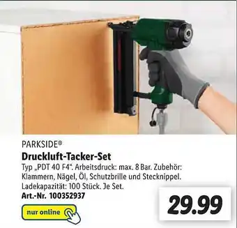 Lidl Parkside druckluft-tacker-set Angebot