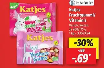 Lidl Katjes fruchtgummi oder vitaminis Angebot