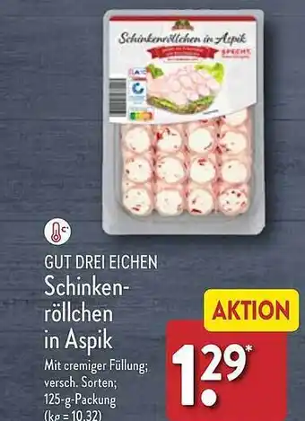 Aldi Nord Gut drei eichen schinkenröllchen in aspik Angebot