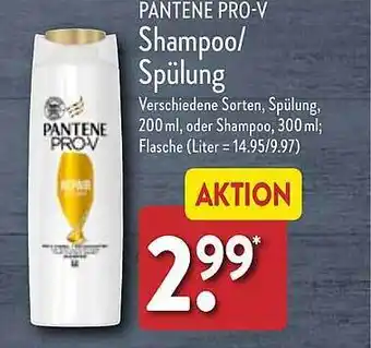 Aldi Nord Pantene pro-v shampoo oder spülung Angebot