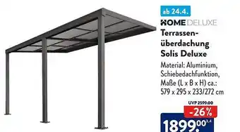 Aldi Süd Home deluxe terrassenüberdachung solis deluxe Angebot