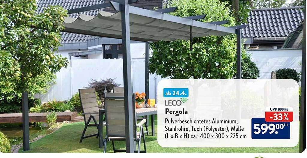 Leco pergola Angebot bei Aldi Süd