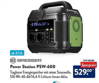 Aldi Süd Bresser power station psw-600 Angebot