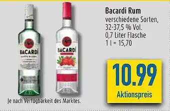 diska Bacardi rum verschiedene sorten Angebot