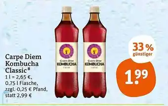 tegut Carpe diem kombucha classic Angebot