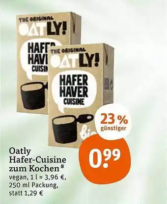 tegut Oatly hafer-cuisine zum kochen Angebot