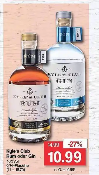 Famila Nord West Kyle's club rum oder gin Angebot