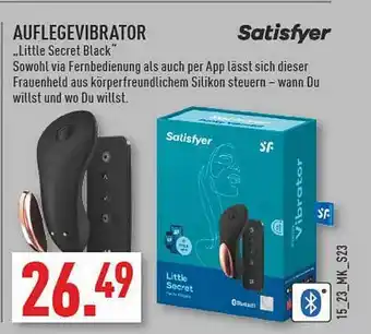 Marktkauf Satisfyer auflegevibrator „little secret black“ Angebot