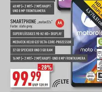 Marktkauf Smartphone „motoe32s“ Angebot