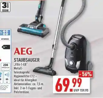 Marktkauf Aeg staubsauger „vx4-1-eb“ Angebot