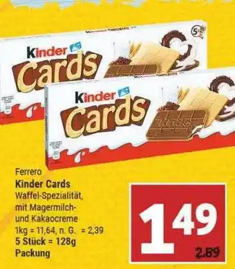 Marktkauf Ferrero kinder cards Angebot