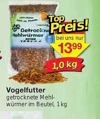 Jawoll Vogelfutter getrocknete mehlwürmer im beutel Angebot