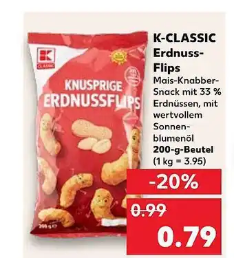 Kaufland K-classic erdnuss-flips Angebot