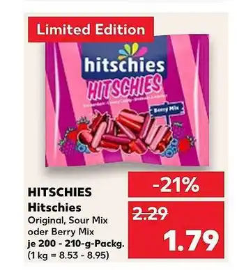 Kaufland Hitschies hitschies original, sour mix oder berry mix Angebot