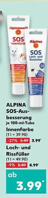 Kaufland Alpina sos-ausbesserung oder innenfarbe Angebot