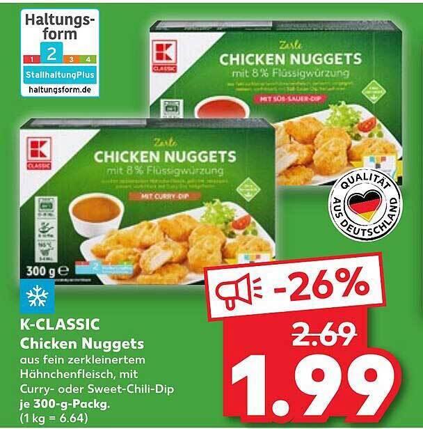 Kclassic chicken nuggets Angebot bei Kaufland