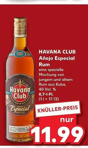 Kaufland Havana club añejo especial rum Angebot