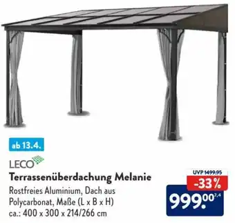 Aldi Süd Leco Terrassenüberdachung Melanie Angebot