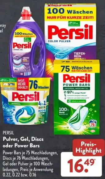 Aldi Süd Persil Pulver, Gel, Discs oder Power Bars Angebot