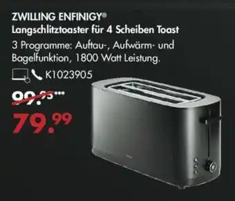 Galeria Zwilling Enfinigy Langschlitztoaster für 4 Scheiben Toast Angebot