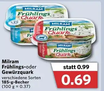 Combi Milram Frühlings oder Gewürzquark 185g Becher Angebot