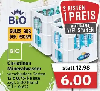 Combi Christinen Mineralwasser 12x0,75L Angebot