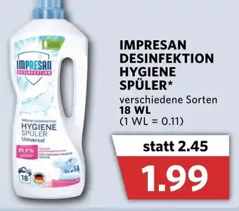 Combi Impresan Desinfektion Hygiene Spüler 18WL Angebot