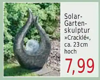 Wiglo Wunderland Solar-gartenskulptur „cracklé“ Angebot