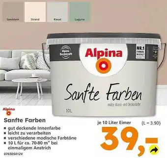 Globus Baumarkt Alpina sanfte farben Angebot