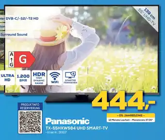 Euronics Berlet Panasonic TX-55HXW584" UHD Smart TV Angebot