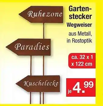 Zimmermann Gartenstecker wegweiser Angebot